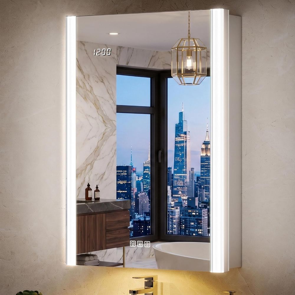 Smart Home Living - 20x32 Lighted Medicine Cabinet Mirror with
