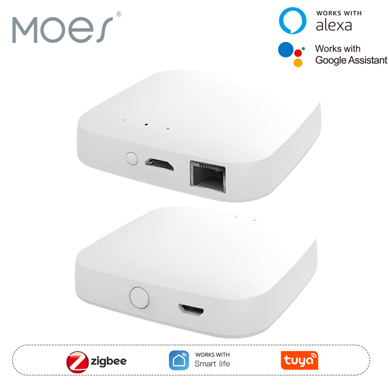 Smart Home Living - MOES Tuya ZigBee3.0 Smart Hub, Wireless/Wired