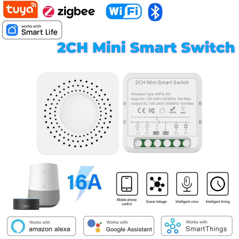 Smart Home Switch - Tuya Mini Smart Switch WiFi 1-2-3-4Gang