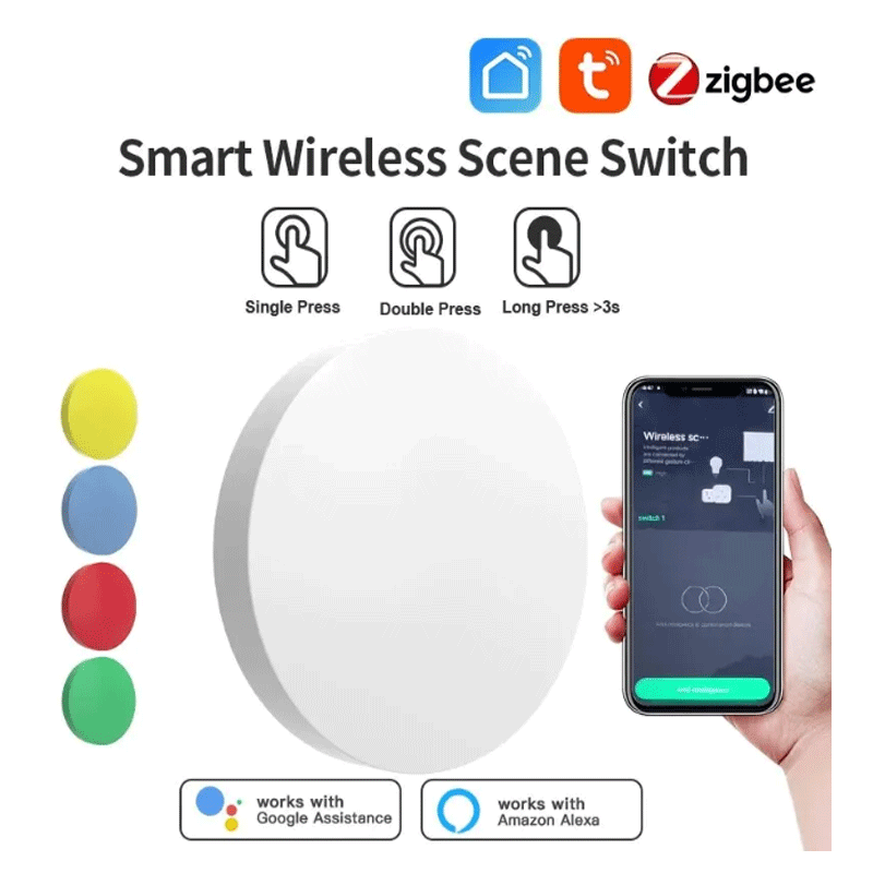 Tuya ZigBee Smart Wireless But - Smart Home Google Assistant 评论和价格