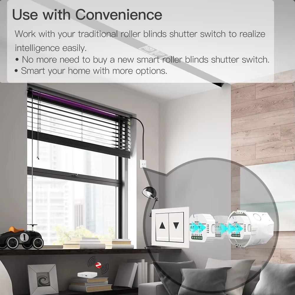 MOES ZigBee Smart RF433 Curtai - Curtain Motor 评论和价格