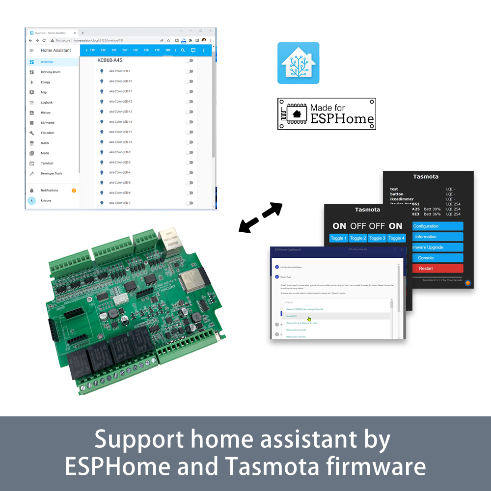 KC868-A4S ESP32 ESPhome Tasmot - Smart Home Mqtt 评论和价格