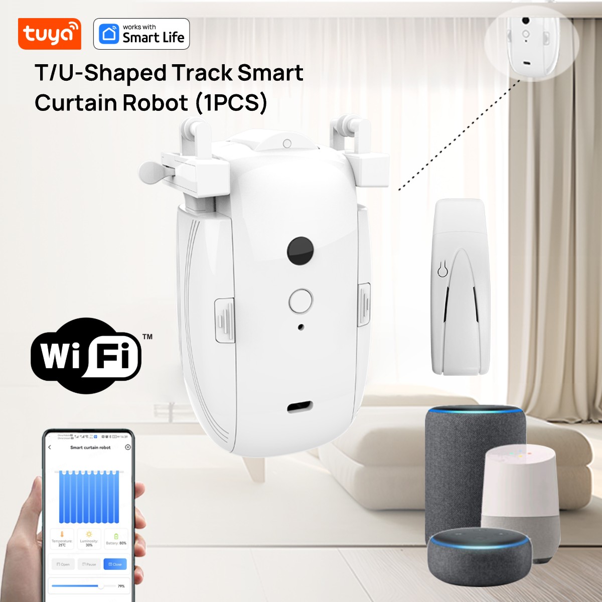 Tuya Smart WiFi Curtain Robot  - Smart Home Living 评论和价格
