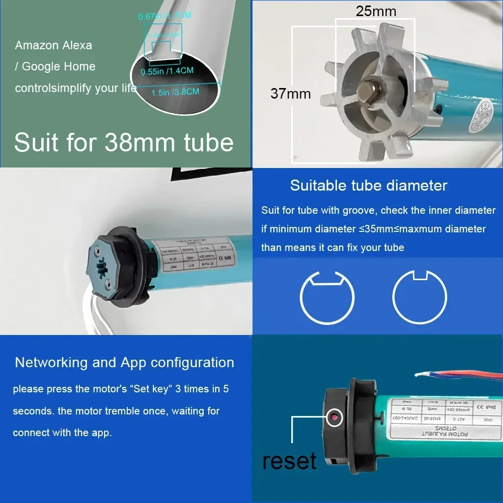 SZMYQ 25mm 2N Tuya Smart Curta - Curtain Motor 评论和价格