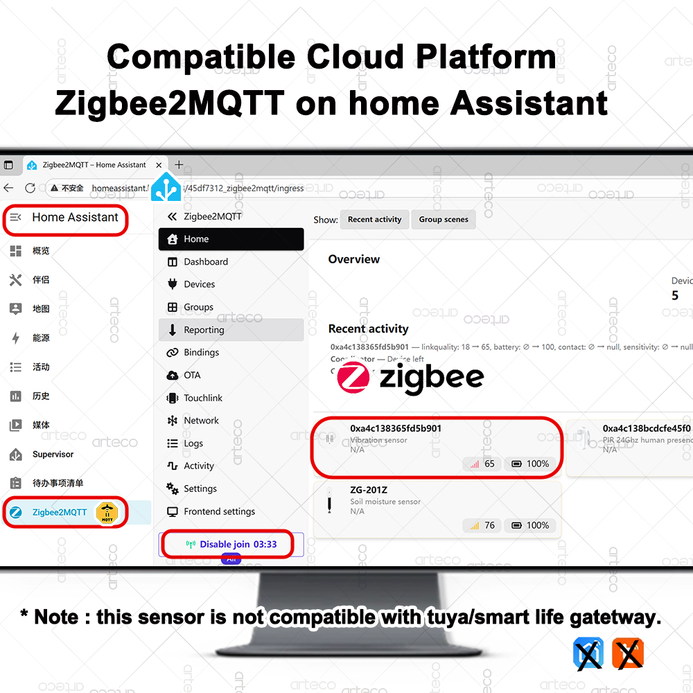 Smart ZigBee 3.0 Vibration Sen - Smart Home Features 评论和价格
