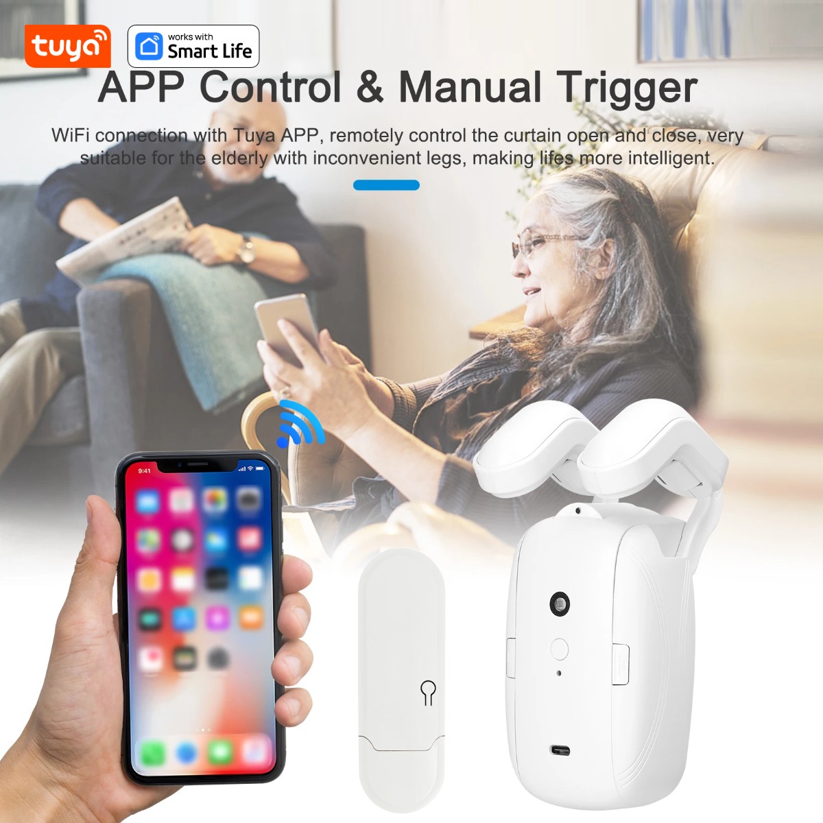 1/2PCS Tuya Smart WiFi Curtain - Smart Home Living 评论和价格
