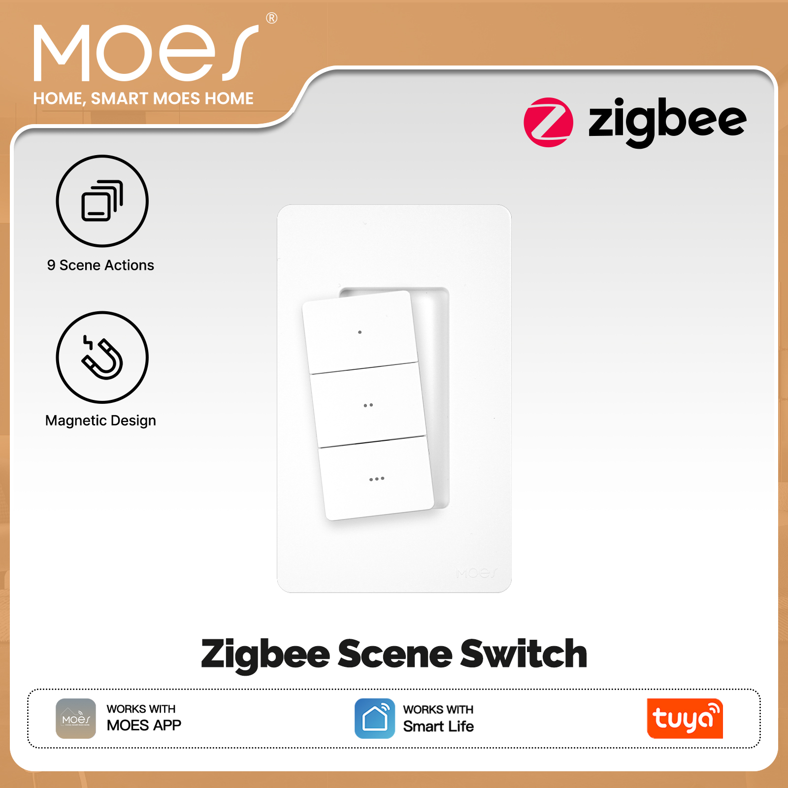MOES Tuya Zigbee Smart Wireles - Smart Home Switch 评论和价格