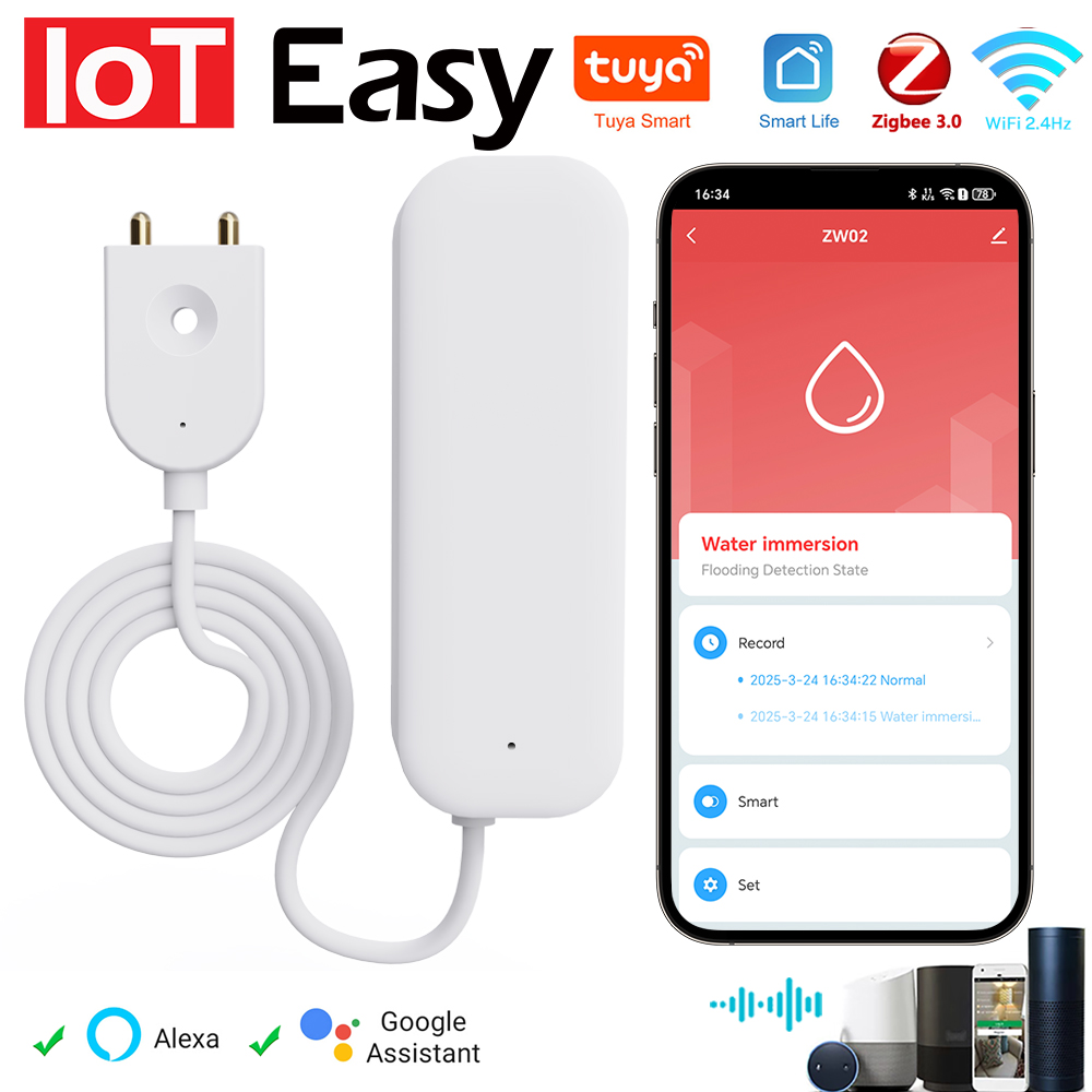 Tuya WiFi ZigBee Water Sensor  - Smart Home Features 评论和价格