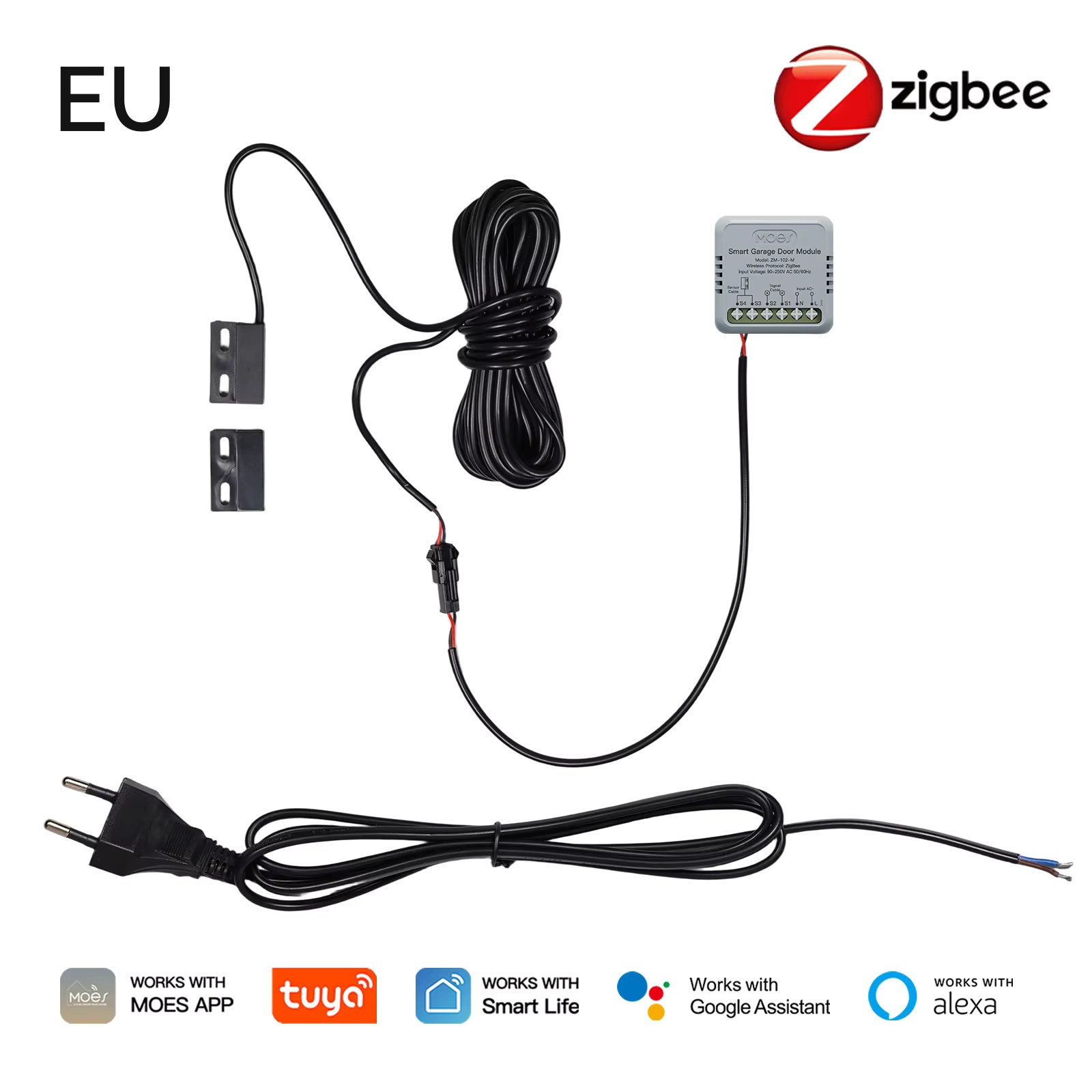 MOES Zigbee Garage Door Contro - Smart Home Google Assistant 评论和价格
