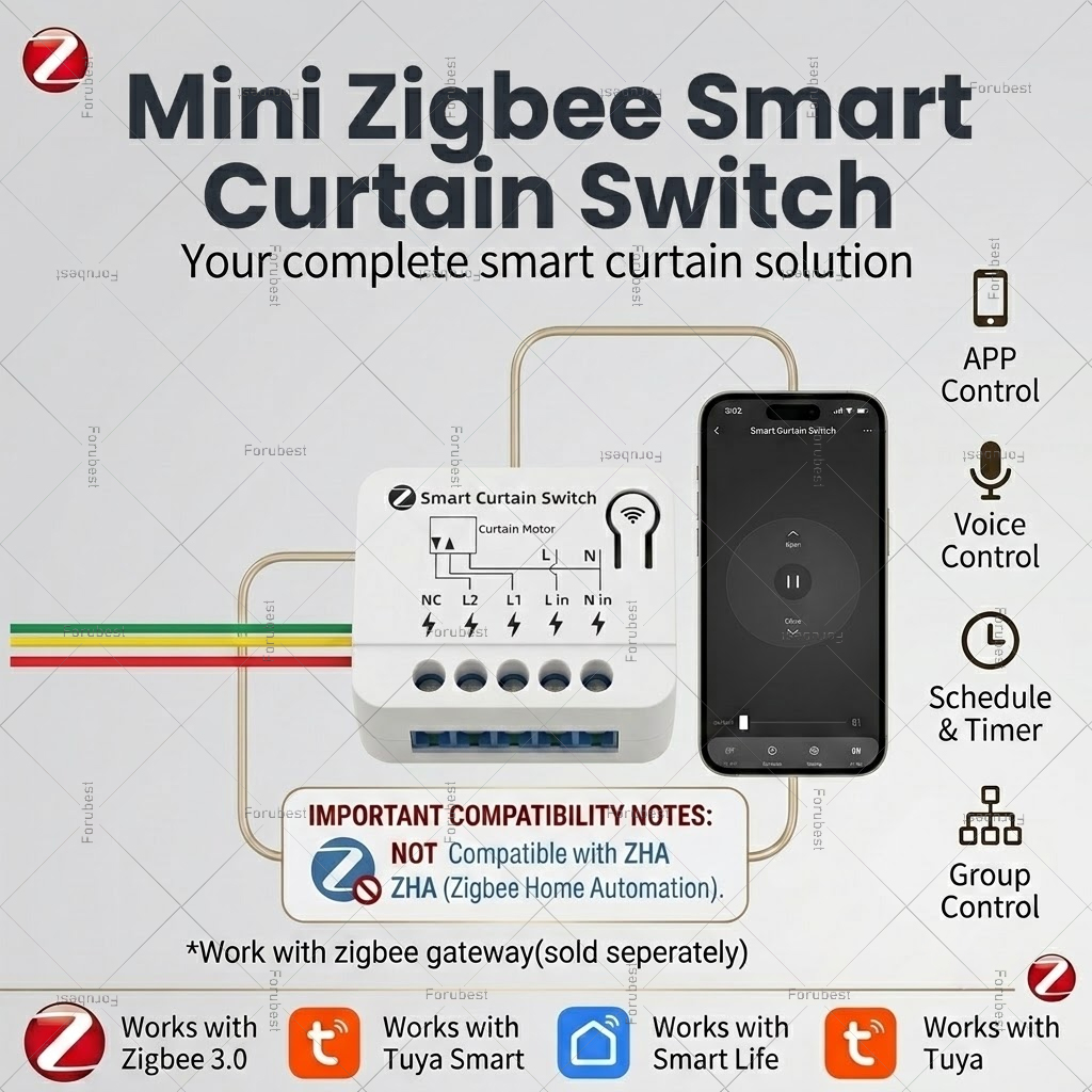 ZigBee Smart Curtain Switch Mo - Curtain Motor 评论和价格