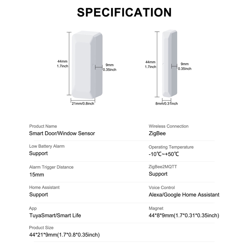 ABLG Tuya Zigbee Door Sensor W - Wireless Door Sensor 评论和价格