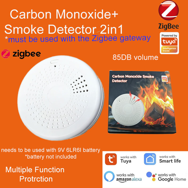 2-in-1 Zigbee Smoke CO Detecto - Smart Home Mqtt 评论和价格
